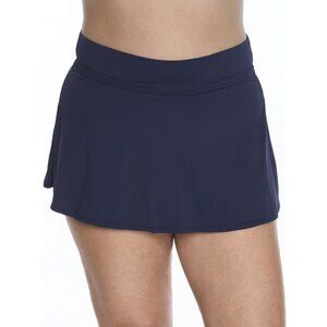 Anne Cole Plus Size Live In Color Skirted Bikini Bottom Swimsuit Size 16W Navy